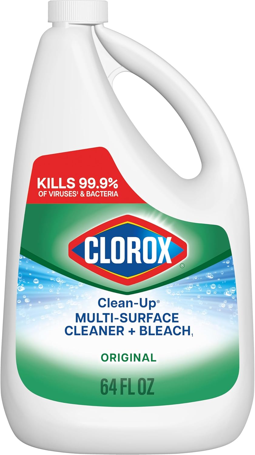 Clorox Clean-Up All Purpose Cleaner with Bleach Original, Household Essentials, 64 Ounce Refill Bottle (Package May Vary)
