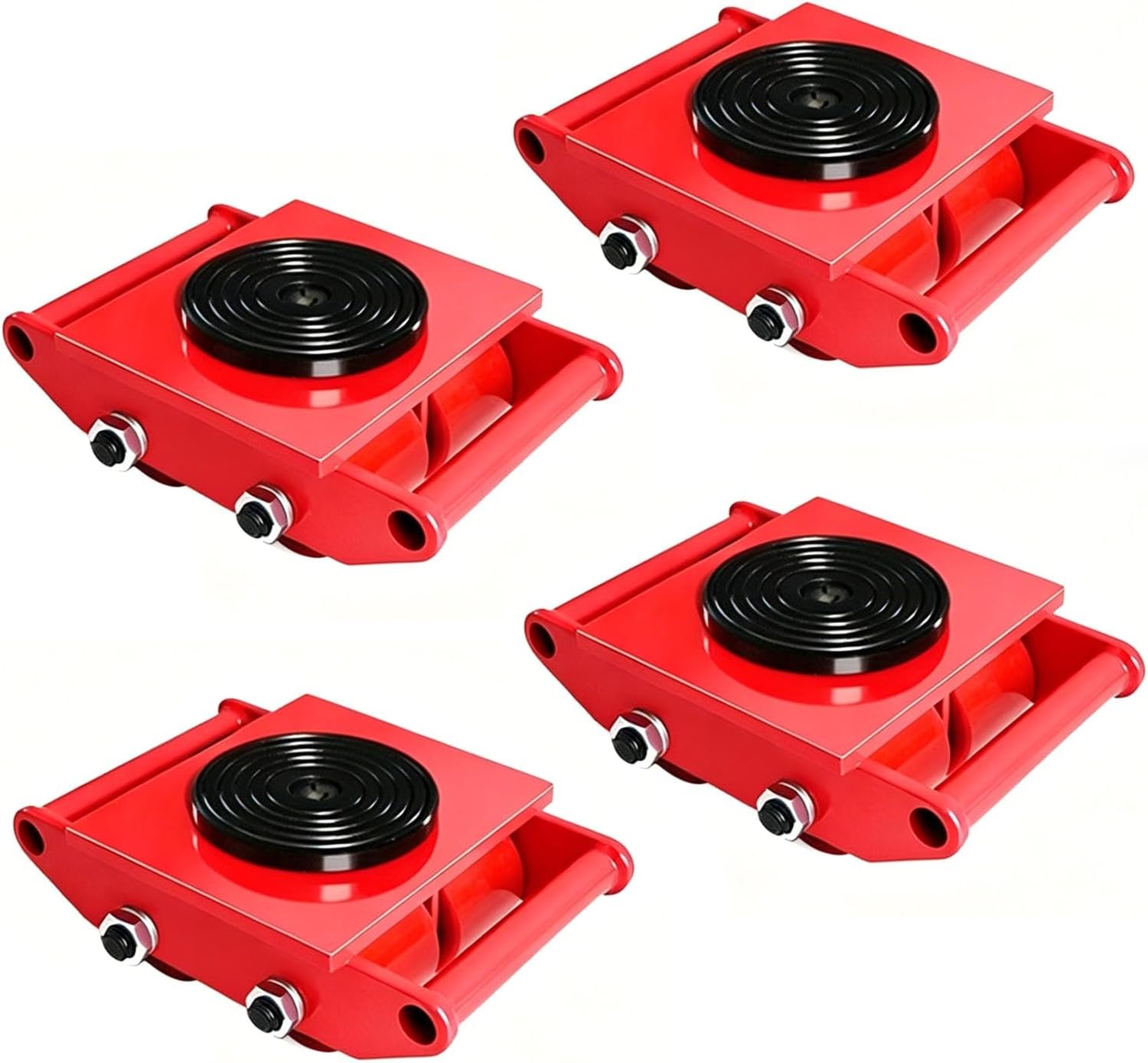 Industrial Machinery Mover, Heavy Duty Machine Skate Dolly, Effortless Equipment Transport, Ideal for Factory, Warehouse, Workshop(6T/13227LB,4 Pcs)