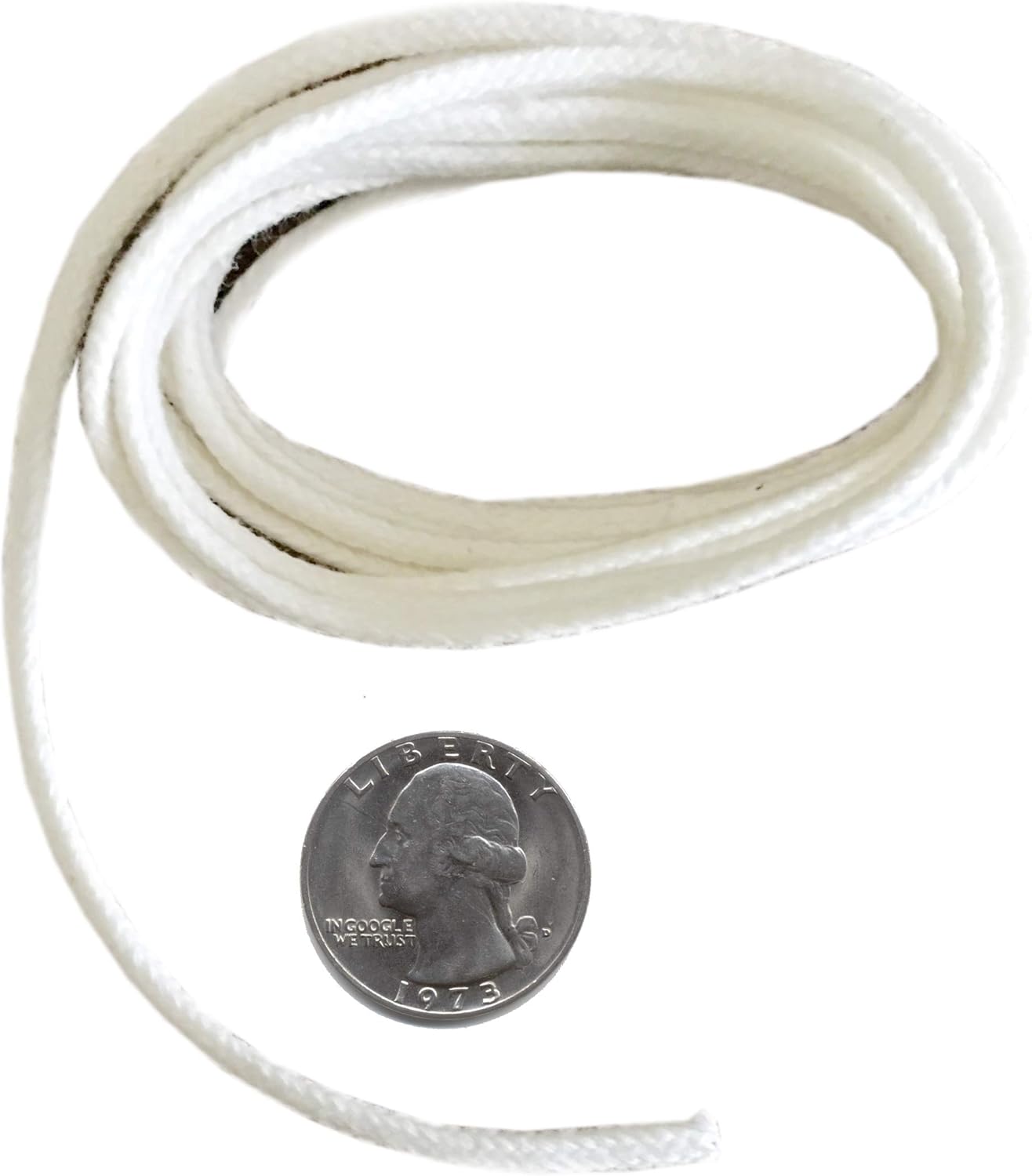 USA Firefly Brand - 5 Feet of 2.6mm Braided Eco Cotton Replacement Wick for Oil Lamps and Candles for Round Wick Holders