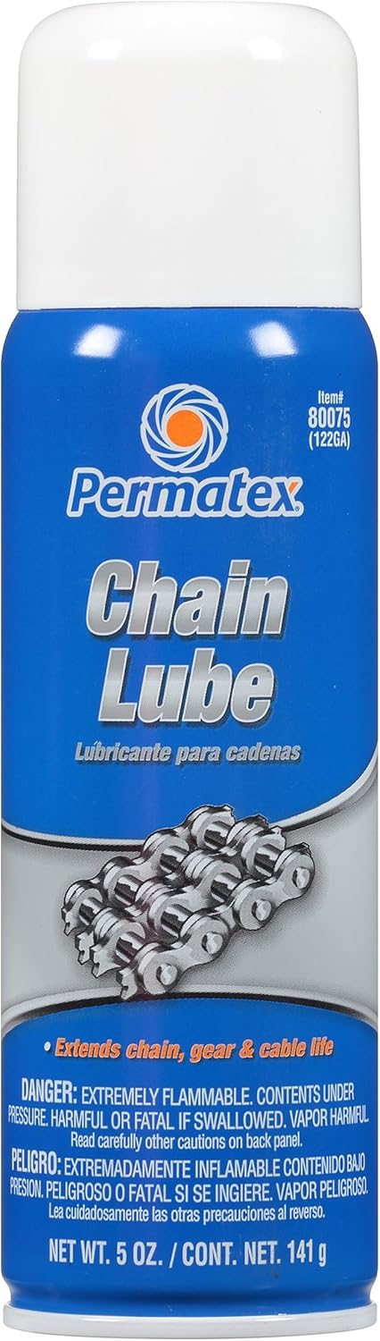 Permatex 80075 Chain Lube, 5 oz. aerosol can, Aerosol Can