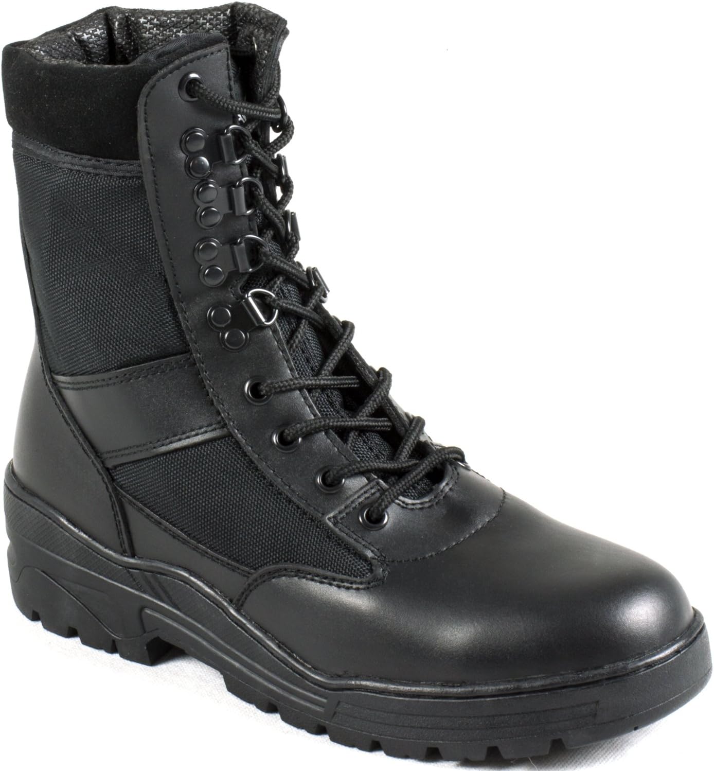 Nitehawk Army/Military Patrol Black Leather Combat Boots Outdoor Cadet Security