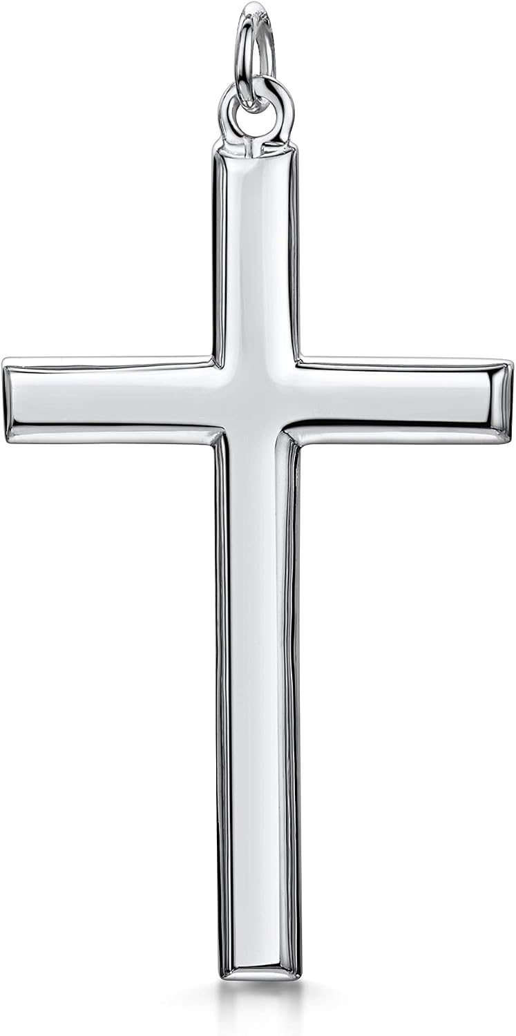 Amberta Unisex 925 Sterling Silver Cross Pendant