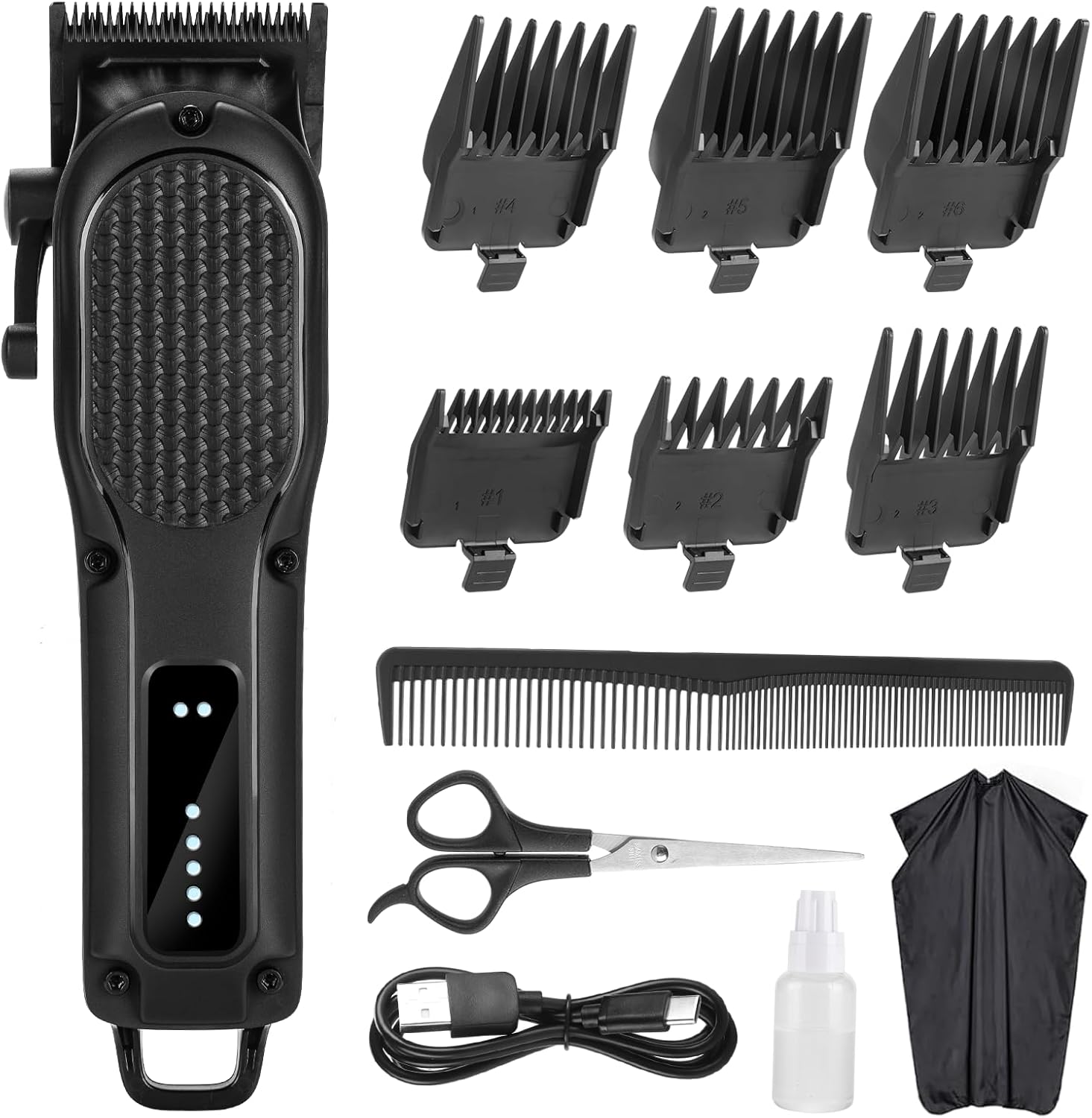 Hair Clippers for Men Professional Hair Trimmer Waterproof Cordless Rechargeable Powerful Beard Trimmer Hair Cutting Grooming Tool