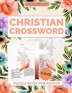 Christian Crossword Puzzle Book for Adults: 100 Crossword Puzzles With Solutions