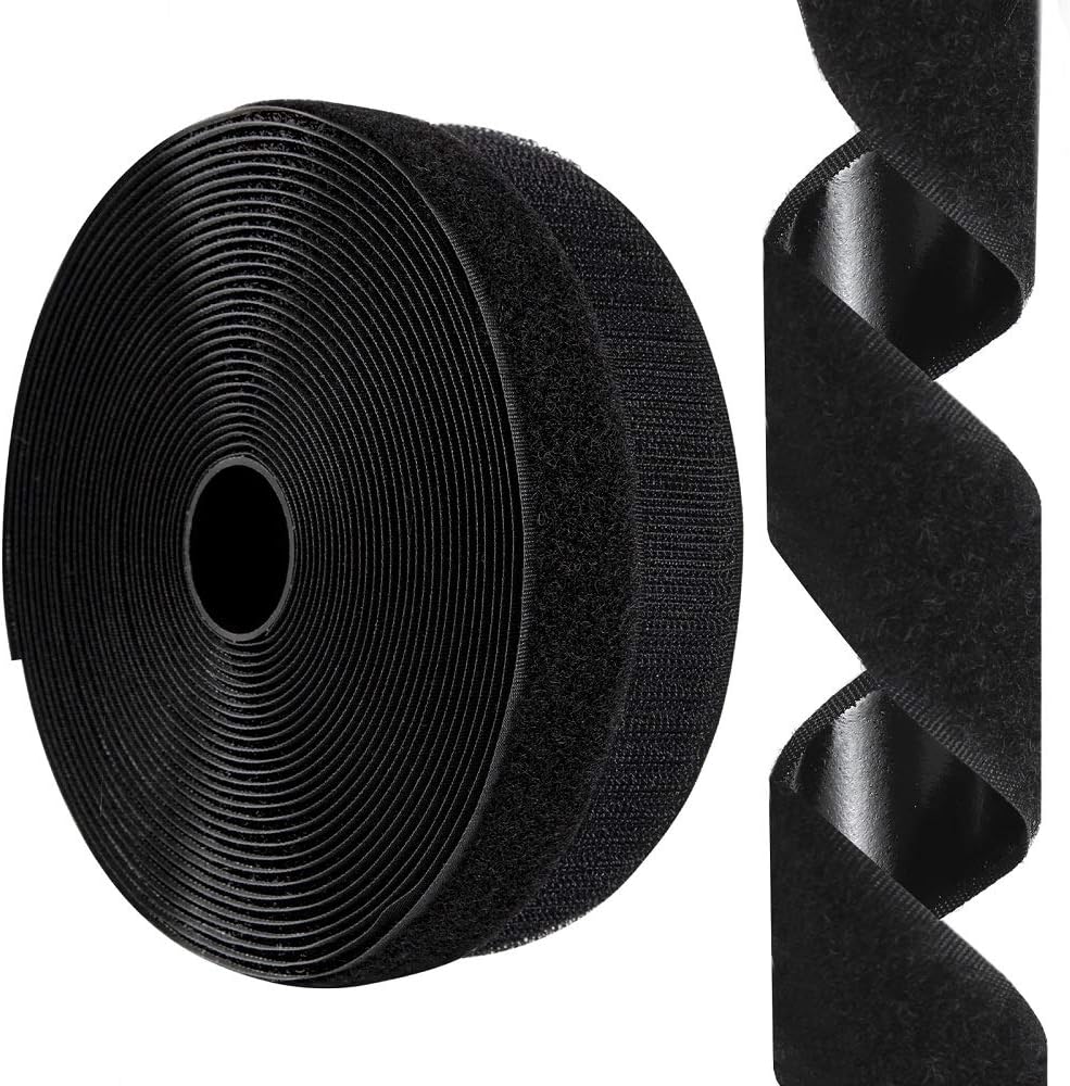 1 Inch x 26 Feet Hook and Loop Tape Sticky Back Fastener Roll, Nylon Self Adhesive Heavy Duty Strips Fastener for Home Office School Car and Crafting Organization
