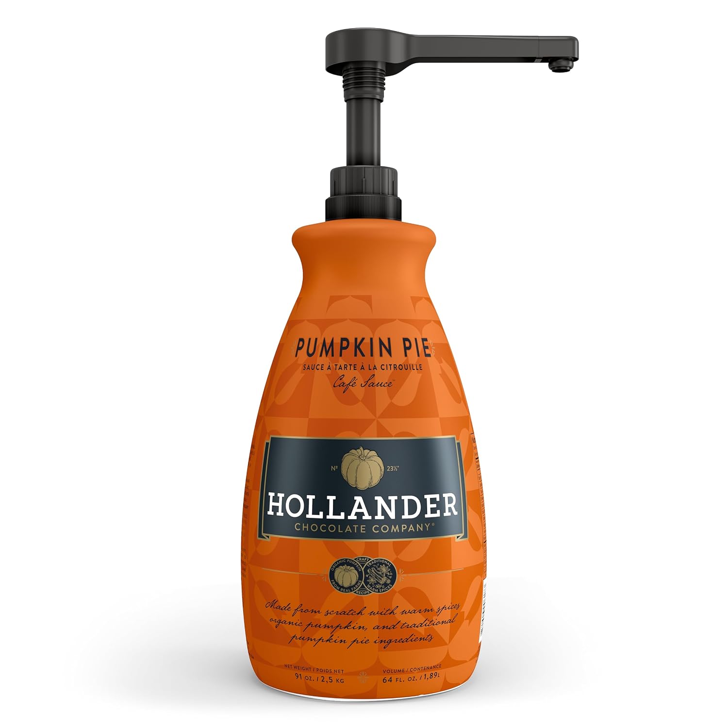 Hollander Pumpkin Pie Sauce, 91 oz Net Wt. 64 fl. oz.