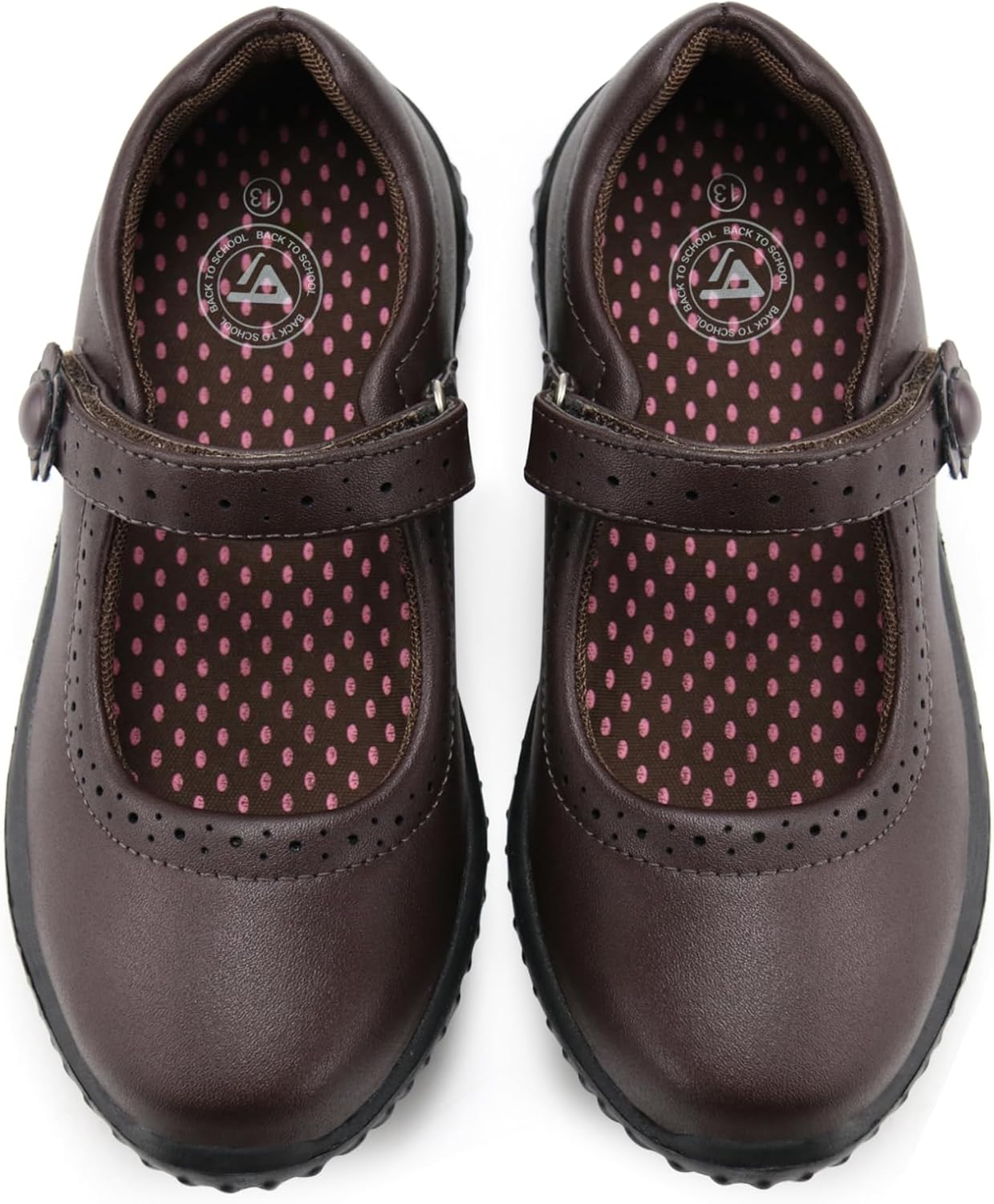 JABASIC Girl's Mary Jane School Uniform Shoes