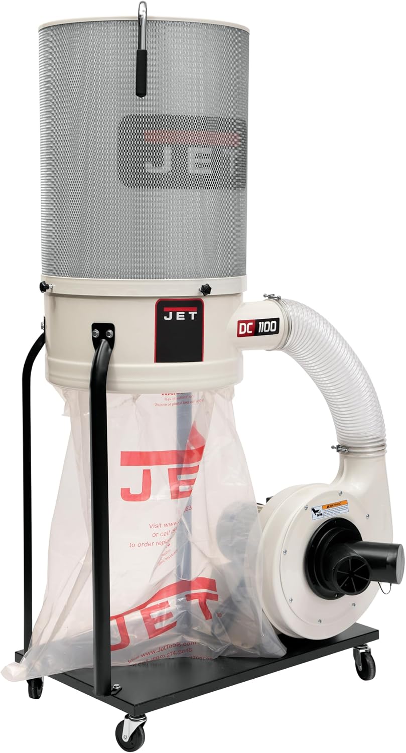 JET Vortex Cone Dust Collector with 2-Micron Canister Filter, 1-1/2 HP, 115/230V 1Ph (DC-1100VX-CK)