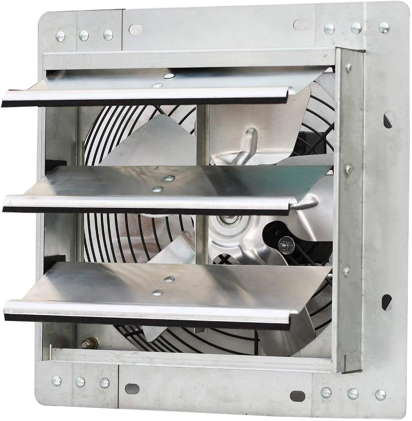 iLIVING ILG8SF10V 10 Wall Mounted Exhaust Fan Automatic Shutter Variable Speed Vent Fan For Home Attic Shed or Garage Ventilation 820 CFM 1200 (Power Cord Not Included) Silver 10 - Variable