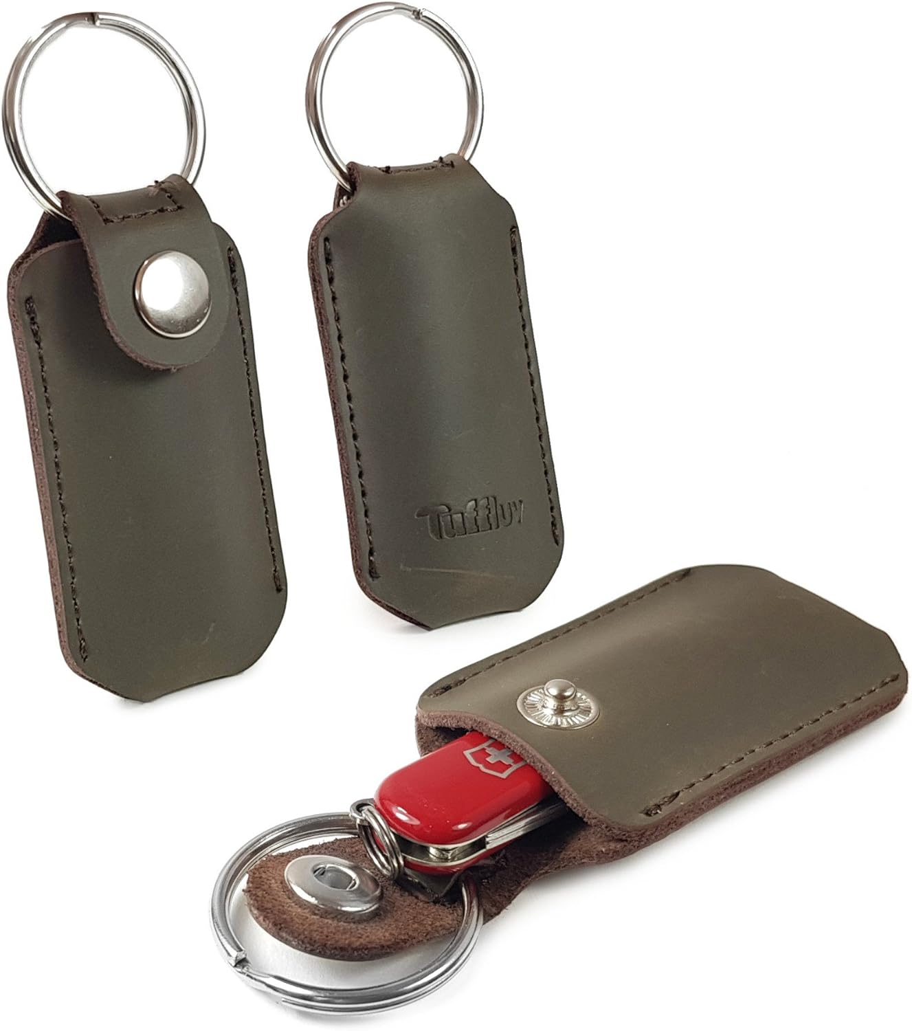 TUFF LUV Leatherette Case Compatible With Victorinox Classic SD Black