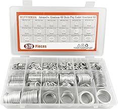 570 Pieces 18 Sizes Oil Drain Plug Gaskets Assortment Kit,Oil Crush Washers, Aluminum Crush Washers Assortment Kit,M6 M8 M10 M12 M14 M16 M18 M20 M22 M24