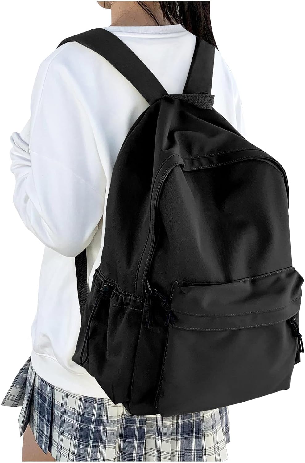 HYC00 School Backpack Womens, Causal Travel School Bags 14 Inch Laptop Rucksack Bag for Women Teenage Girls Boys Lightweight College Rucksack Water Resistant Students Bookbag Work Daypack