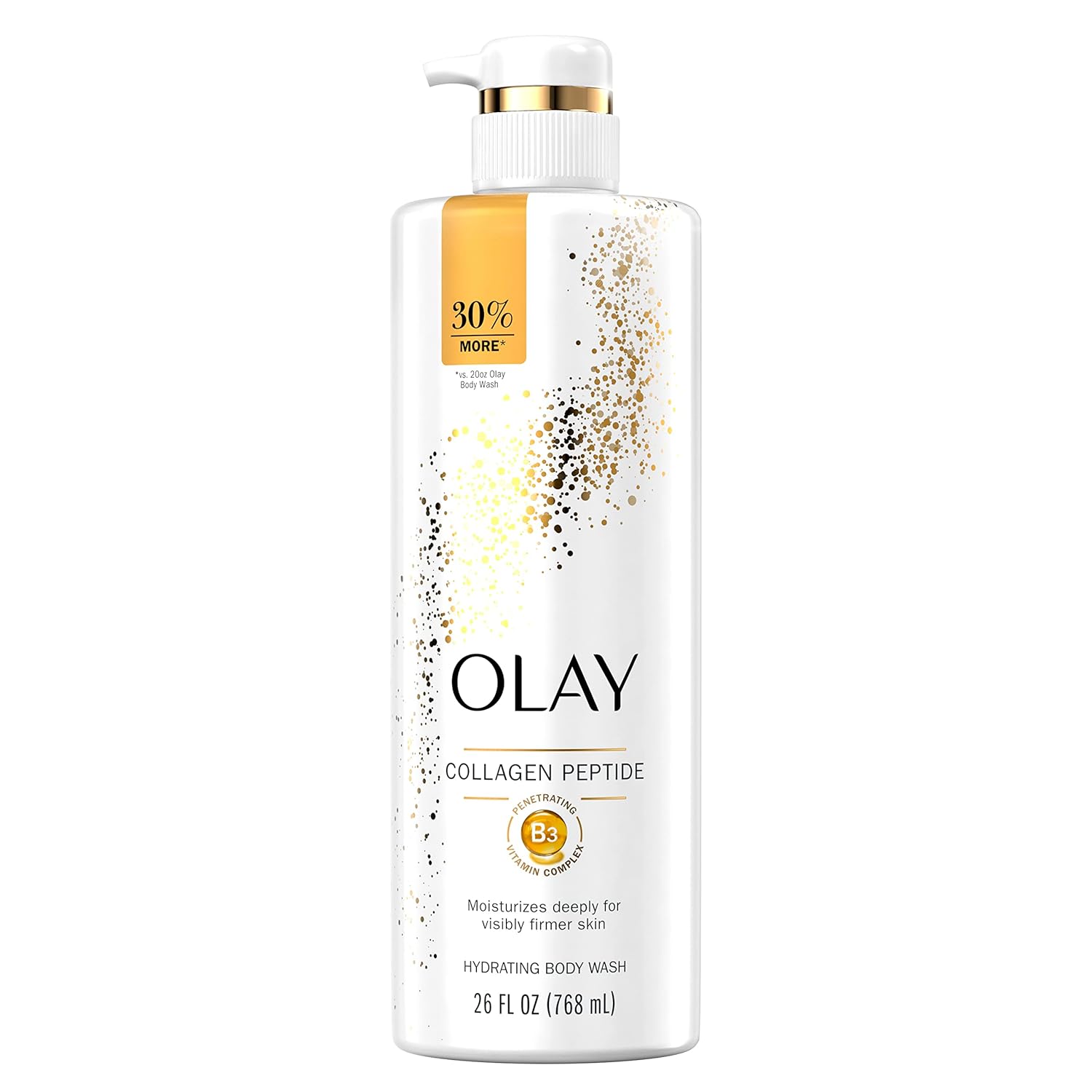 Olay Cleansing & Firming Body Wash for Women with Vitamin B3 and Collagen, Younger & Healthier Looking Skin, Fast Absorbing Formula, 26 fl oz