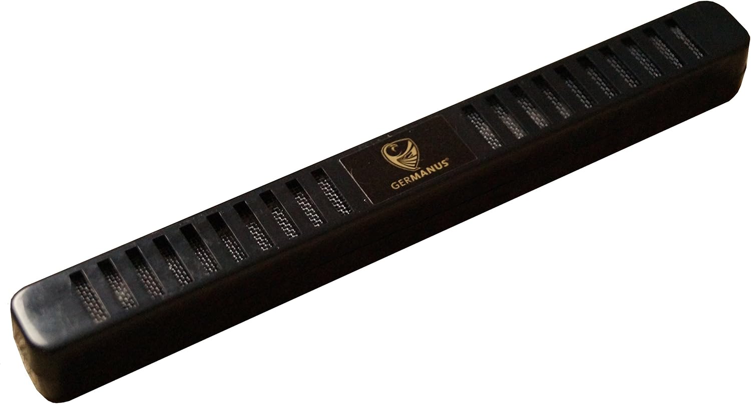 GERMANUS Humidor Cigar Humidifier, longish design, black, with crystals
