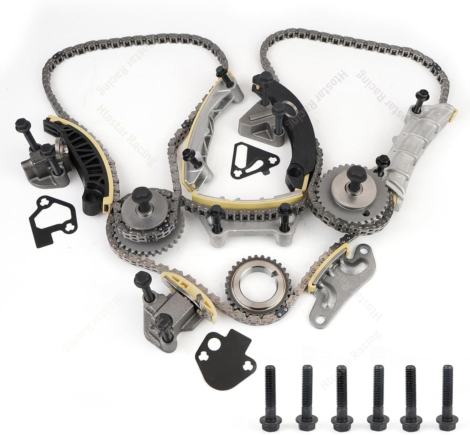 Engine Timing Chain Kit 2007-2022 Compatible with Buick Cadillac Chevrolet GMC Pontiac Saab Saturn Suzuki Acadia Traverse Enclave Caprice Equinox Camaro 2.8 3.0 3.2 3.6 Replace 9-0753S
