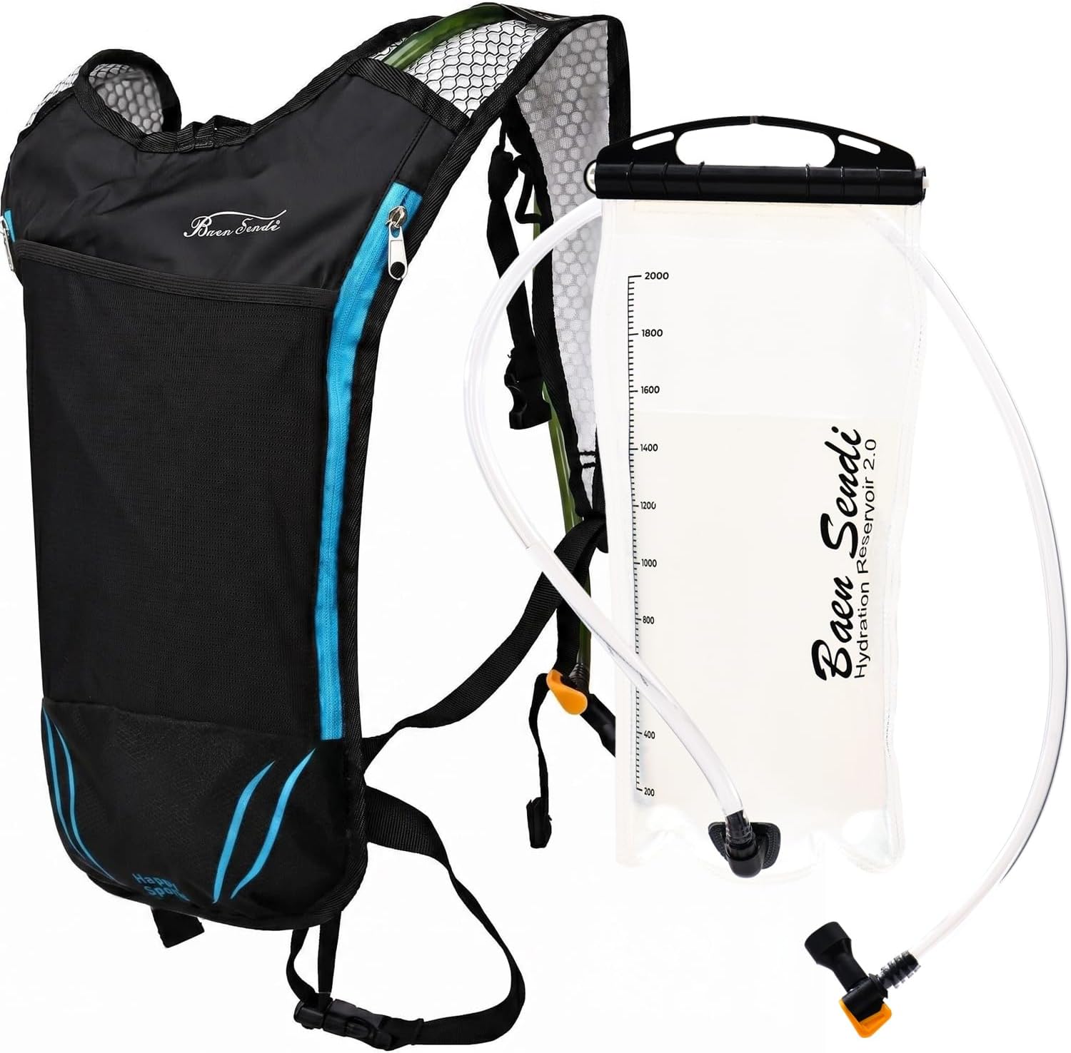 2 Pack Hydration Pack with 2L Backpack Water Bladder - Great for Outdoor Sports of Running Hiking Camping Cycling Skiing