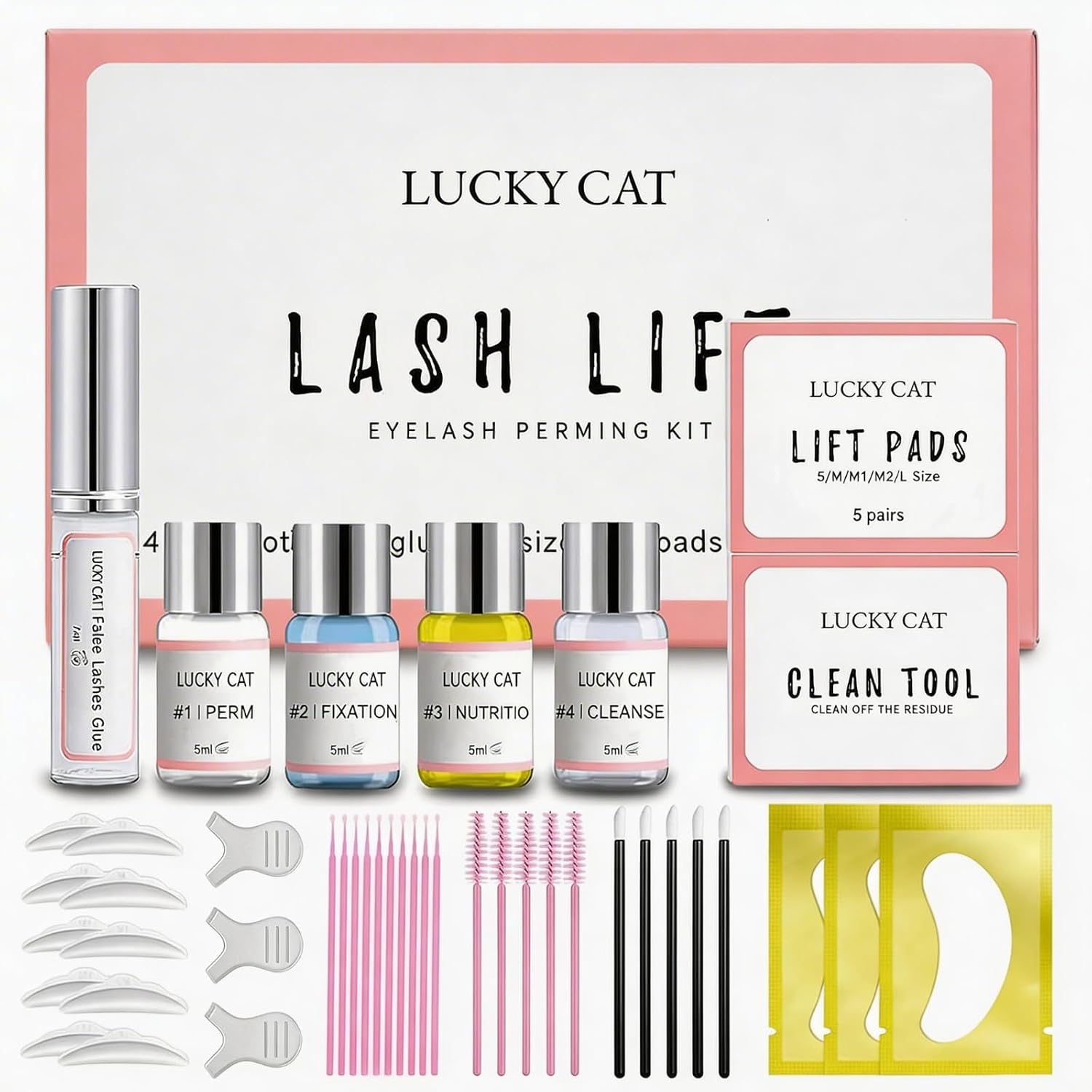 Lash Lift Kit, 2026 Upgraded Eyelash Perm Kit for Perming, Curling and Lifting Eyelashes, Semi-Permanent Salon Grade Curling Perming Wave Suitable For Salon & Home DIY Use