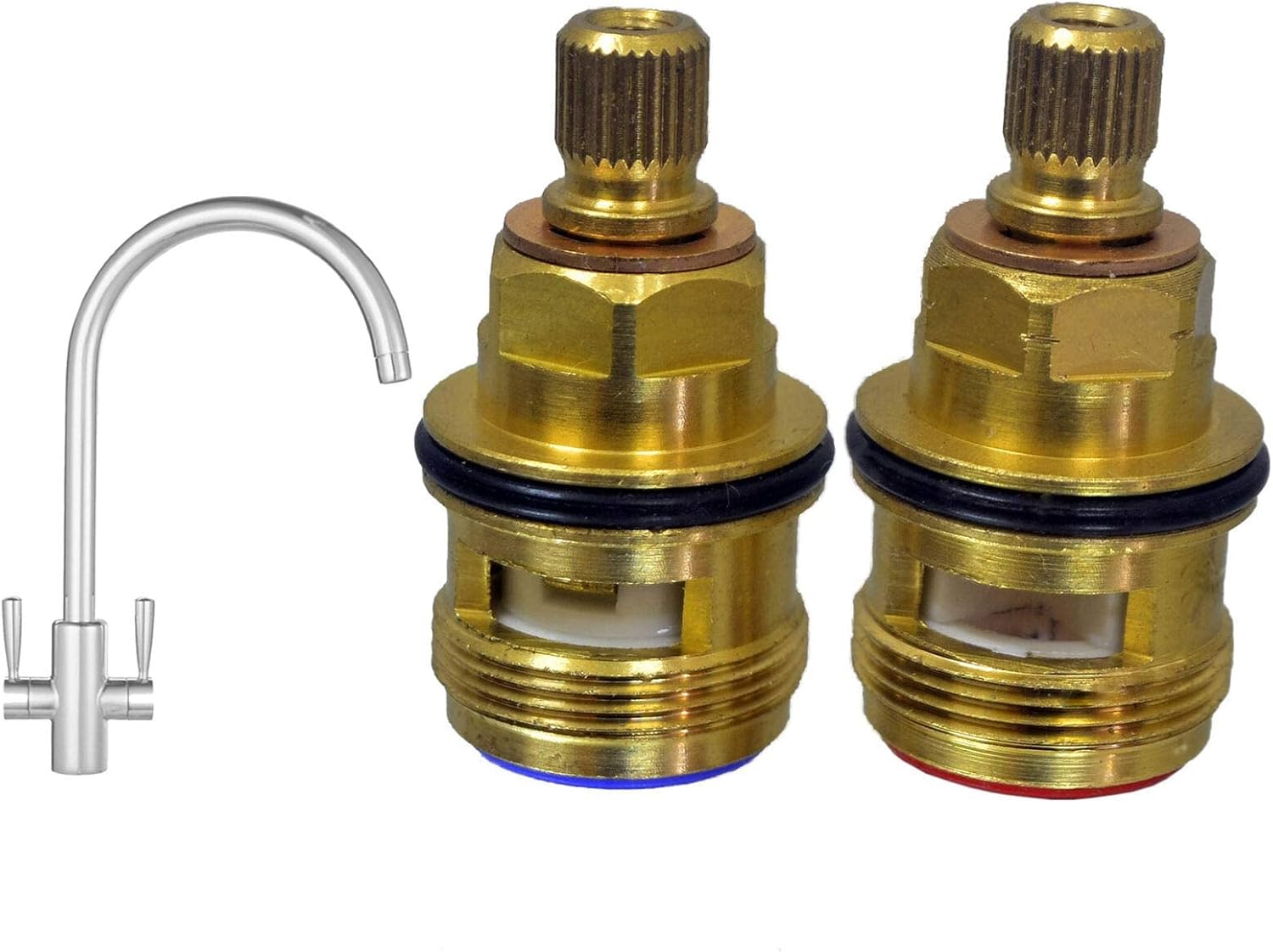 Ceramic Disc Cartridges Tap Valve Quarter Turn Gland 1/2 Spare Replacement 3308R for Franke Ascona Tap