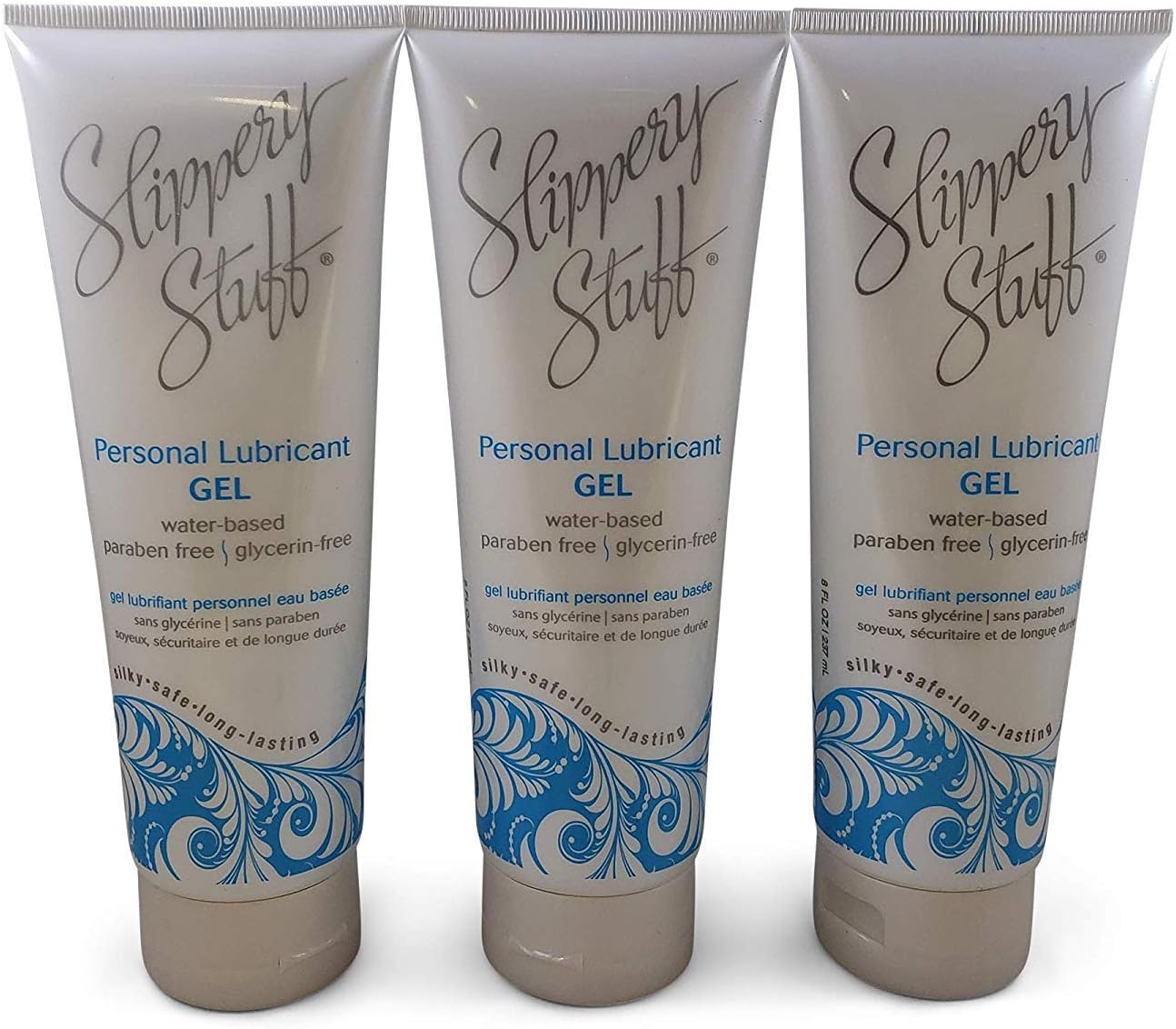 Slippery Stuff Water-Based Longlasting Personal Lubricant Gel, 8 oz (3 Pack)