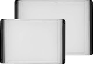OXO Good Grips 2-Piece Plastic Cutting Board Set (Pack of 1),Clear