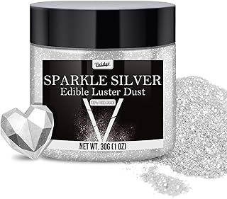 Edible Glitter - 30g / 1oz Luster Dust Edible Glimmer Powder for Sparkling Drinks, Foods, Wine, Cake - Food Grade Shimmer Dust Powder for Baking, Beverage, Cookies Decoration