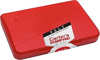 Carter's Felt Red Stamp Pad, 2.75 x 4.25 Inch Ink Pad (21071)