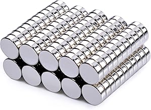 MIN CI 100 Pcs Strong Round Small Rare Earth Magnets, Mini Refrigerator Neodymium Magnets Disc for Whiteboard Locker Fridge Crafts Dry Erase Board Cabinets