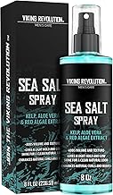 Viking Revolution Sea Salt Spray for Hair Men - Hair Texturizing Spray with Kelp, Aloe Vera and Red Algae Extract - Surf Spray to Add Volume and Texture Sea Salt Spray for Men Beach Hair Spray - 8.8oz