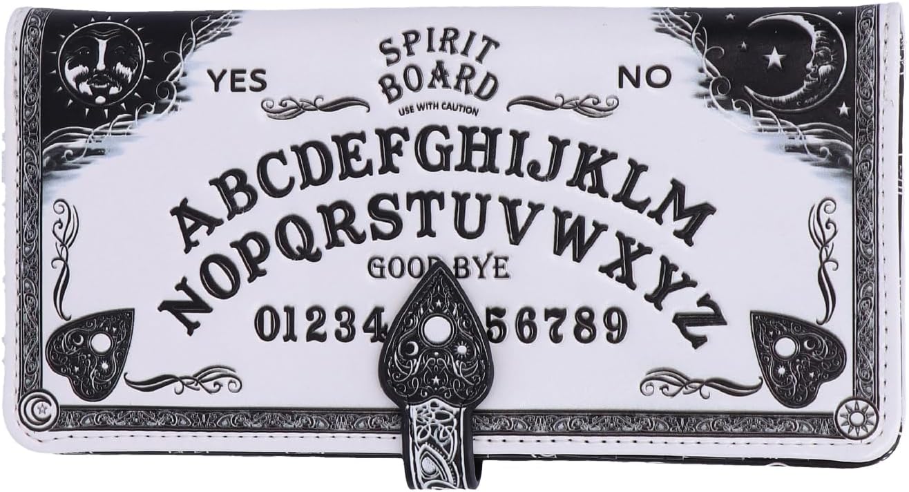 Nemesis Now White Spirit Board Embossed Ouija Purse, 18.5cm, White, PU Leather