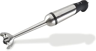 All-Clad Electrics Stainless Steel Immersion Blender 2 Piece Turbo Function 600 Watts Detachable, Variable Speed Control, Hand Blander, 9-1/4-inch