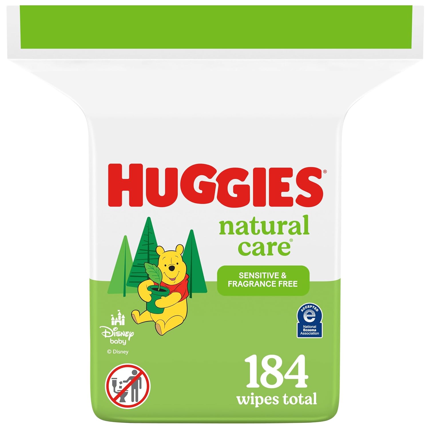 Huggies Natural Care Sensitive Baby Wipes, Unscented, Hypoallergenic, 99% Purified Water, 1 Refill Pack (184 Wipes Total)