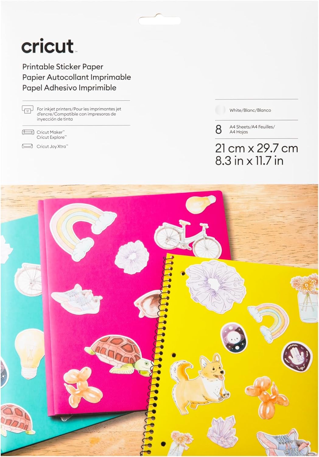 Cricut™ Printable Sticker Paper – A4 (8 ct)