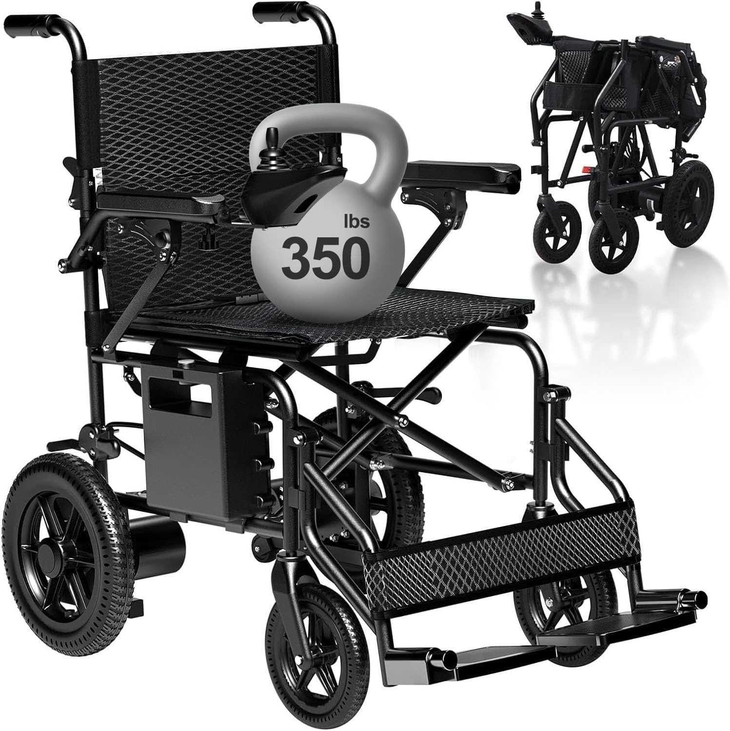 [2025 Upgrade] Hassky Electric Wheelchair for Adults, 15+ Miles Longer Range Power Wheelchair, Foldable Electric Wheelchairs Lightweight, All Terrain Motorized Wheelchair for Seniors Portable
