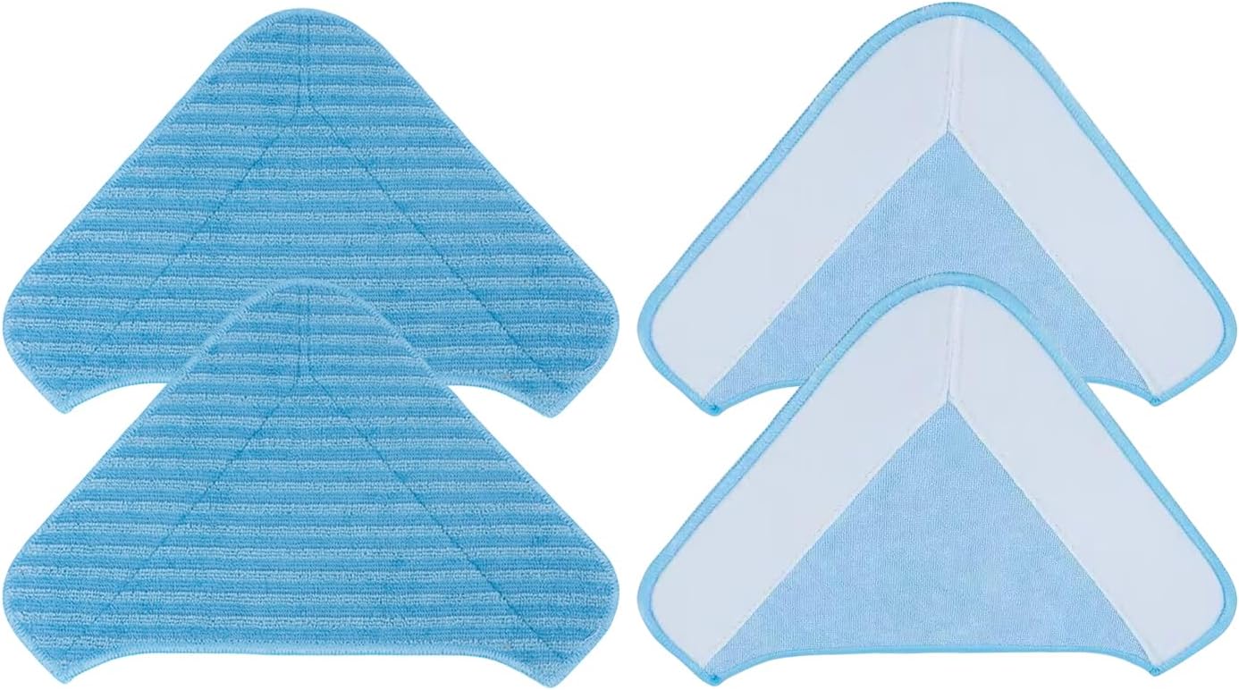 Triangle Mop Pad Replacement for PureClean Steam Cleaner,Fit for PurSteam ThermaPro Elite,Compatible with PureClean XL Rolling Steam Cleaner (4-Pack)