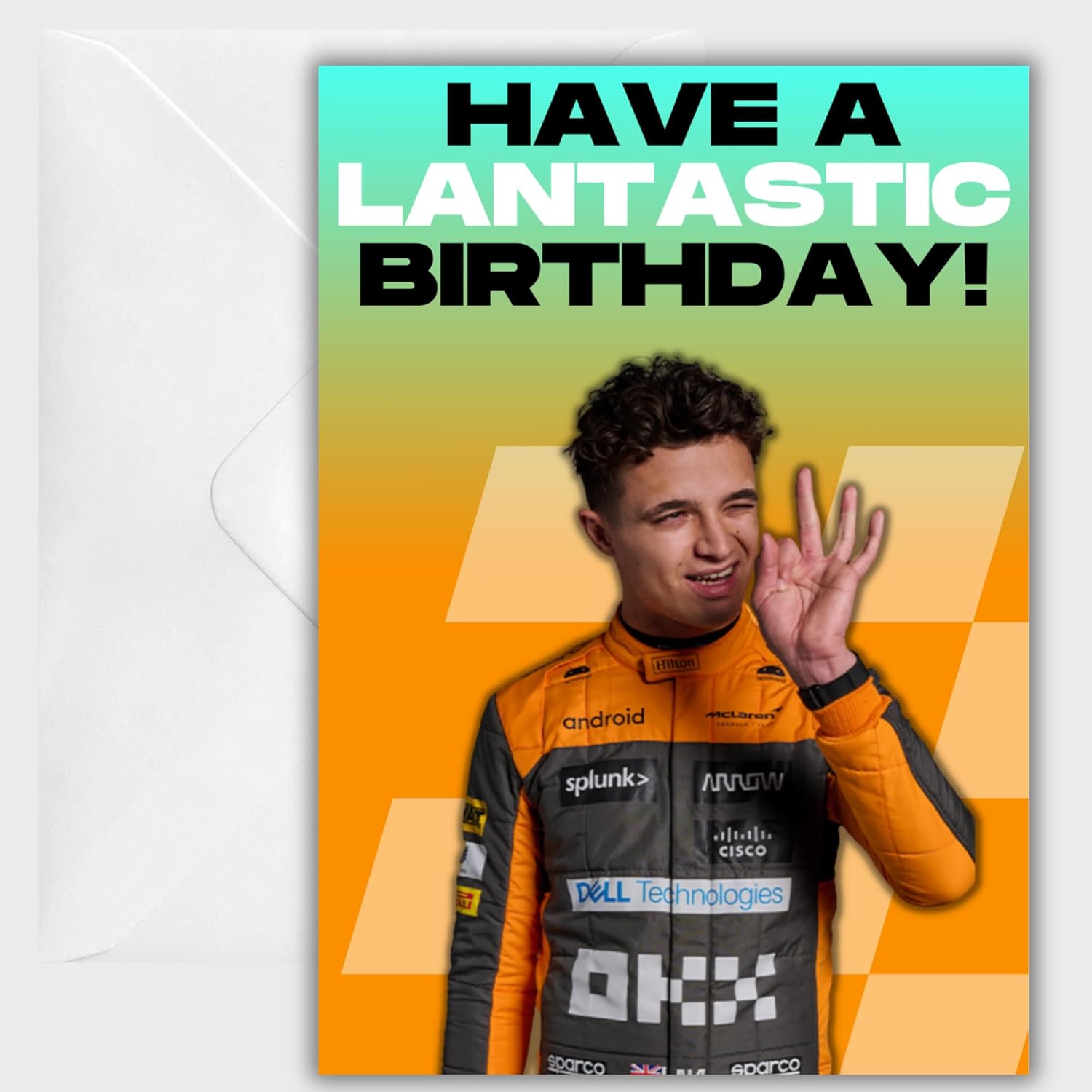 Lando Norris Birthday Card - F1 Birthday Card - F1 Birthday Card For Him - F1 Birthday Card For Her - F1 Greeting Card