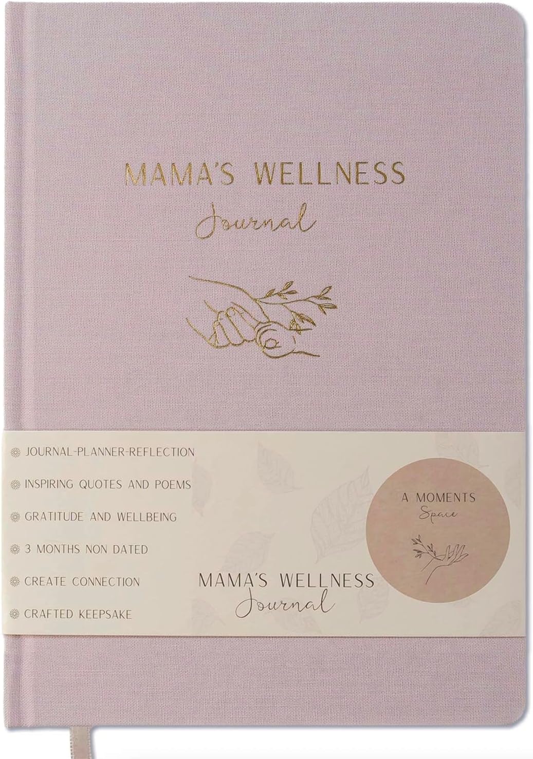 Mama’s Wellness Journal Guided Self-Care for Mums, Mindfulness & Stress Relief, Gratitude & Reflection, Undated & Daily Planner (Pale Pink)