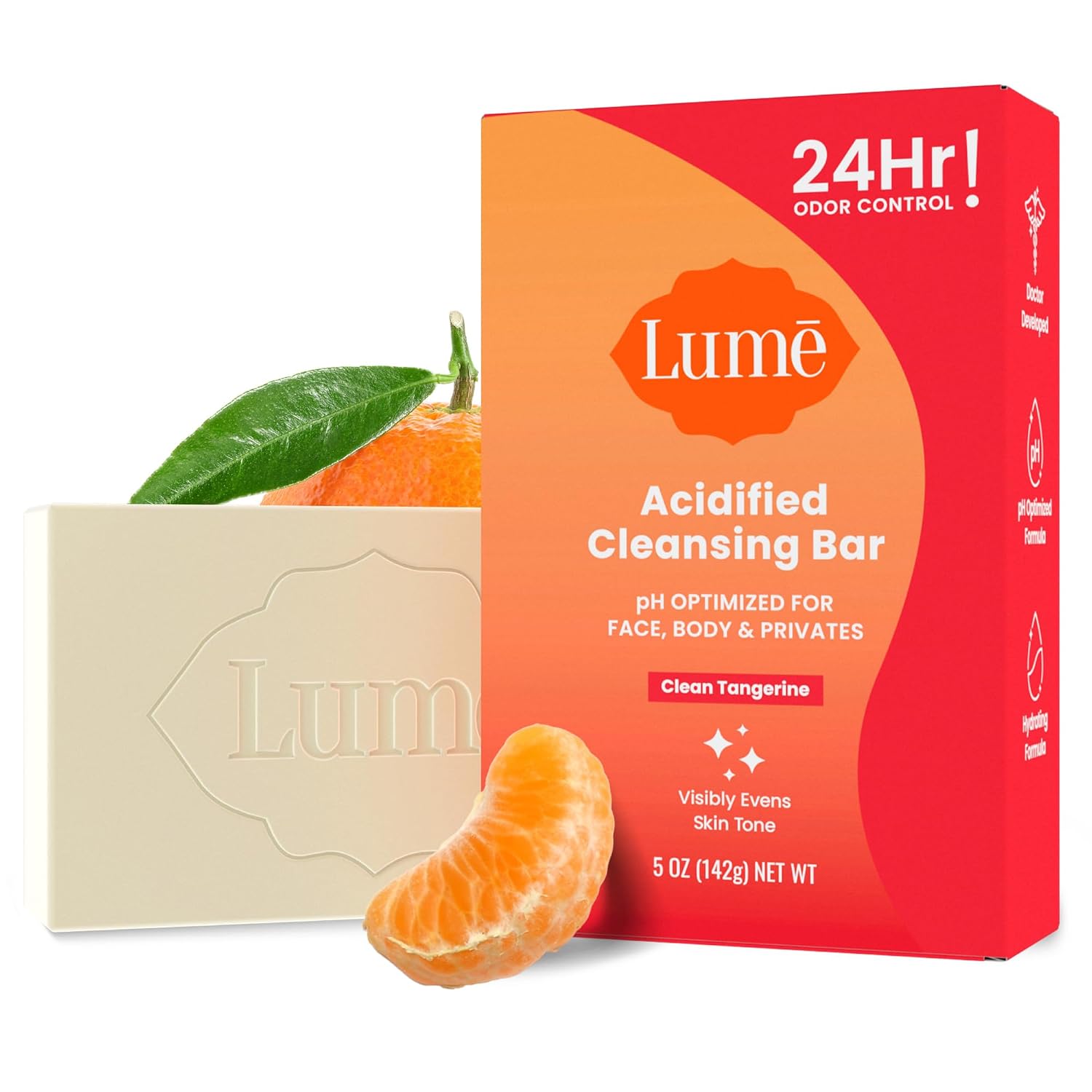 Lume Acidified Body Cleansing Bar - 5 oz (Clean Tangerine)
