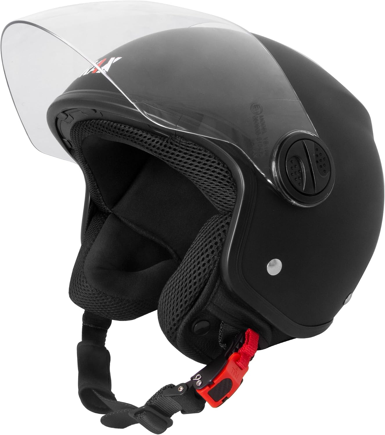 Zorax ZOR-609 Open Face Helmet - Matt Black M (57-58cm)