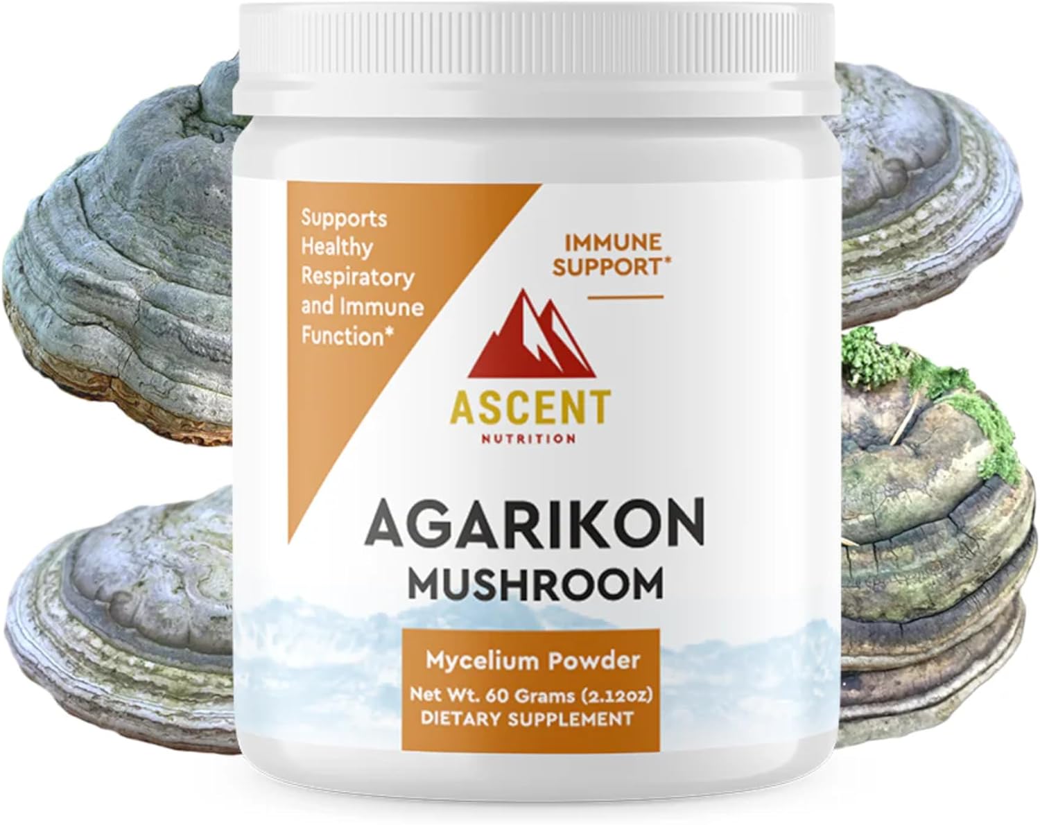 Ascent Nutrition Organic Agarikon Mushroom Powder | Supports Healthy Respiratory and Immune Function | Mycelium Powder | 30 Servings