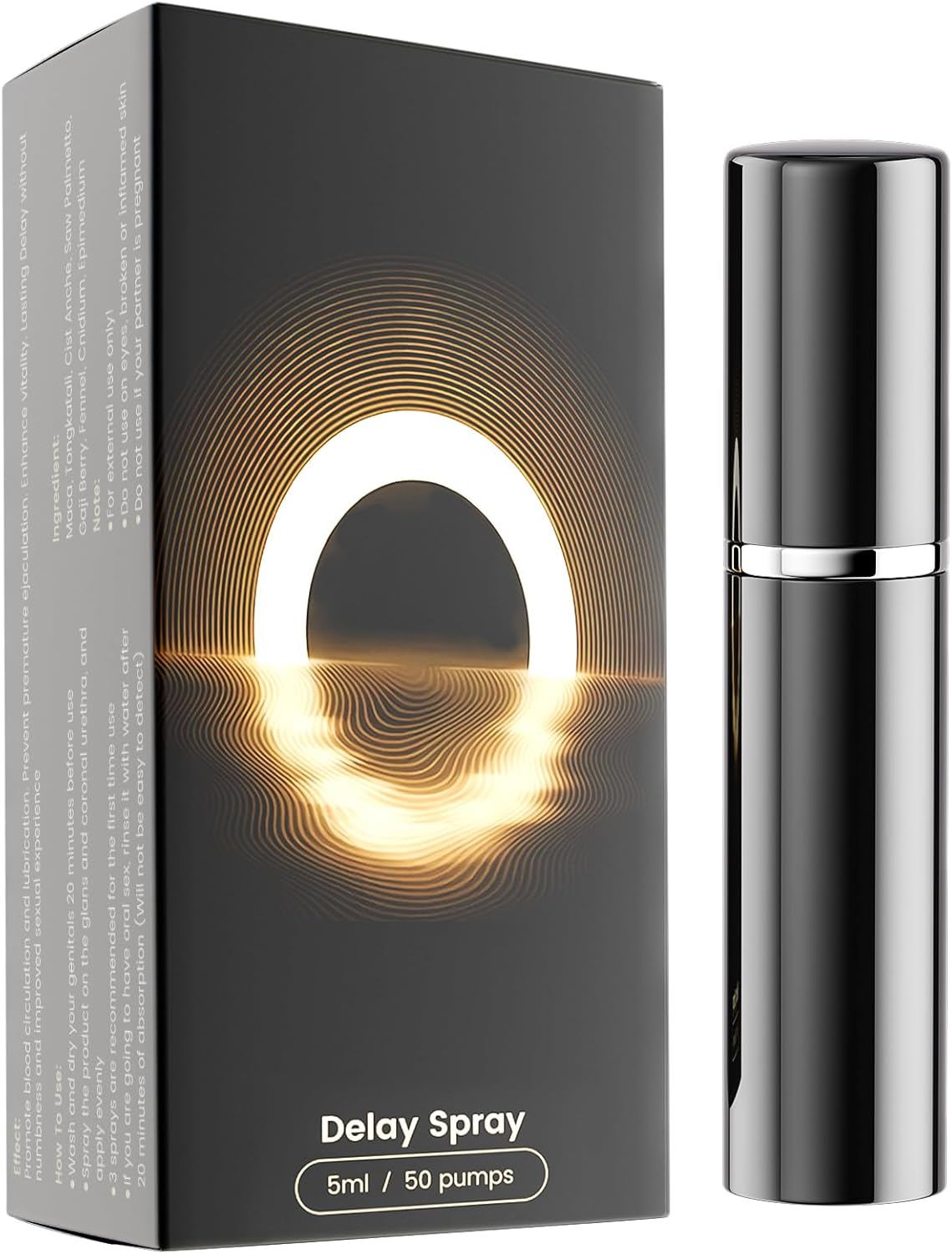 Delay Spray for Men，Effectively Extends Men's Time and Enhances Comfort Last Longer in Bed Me (Black)