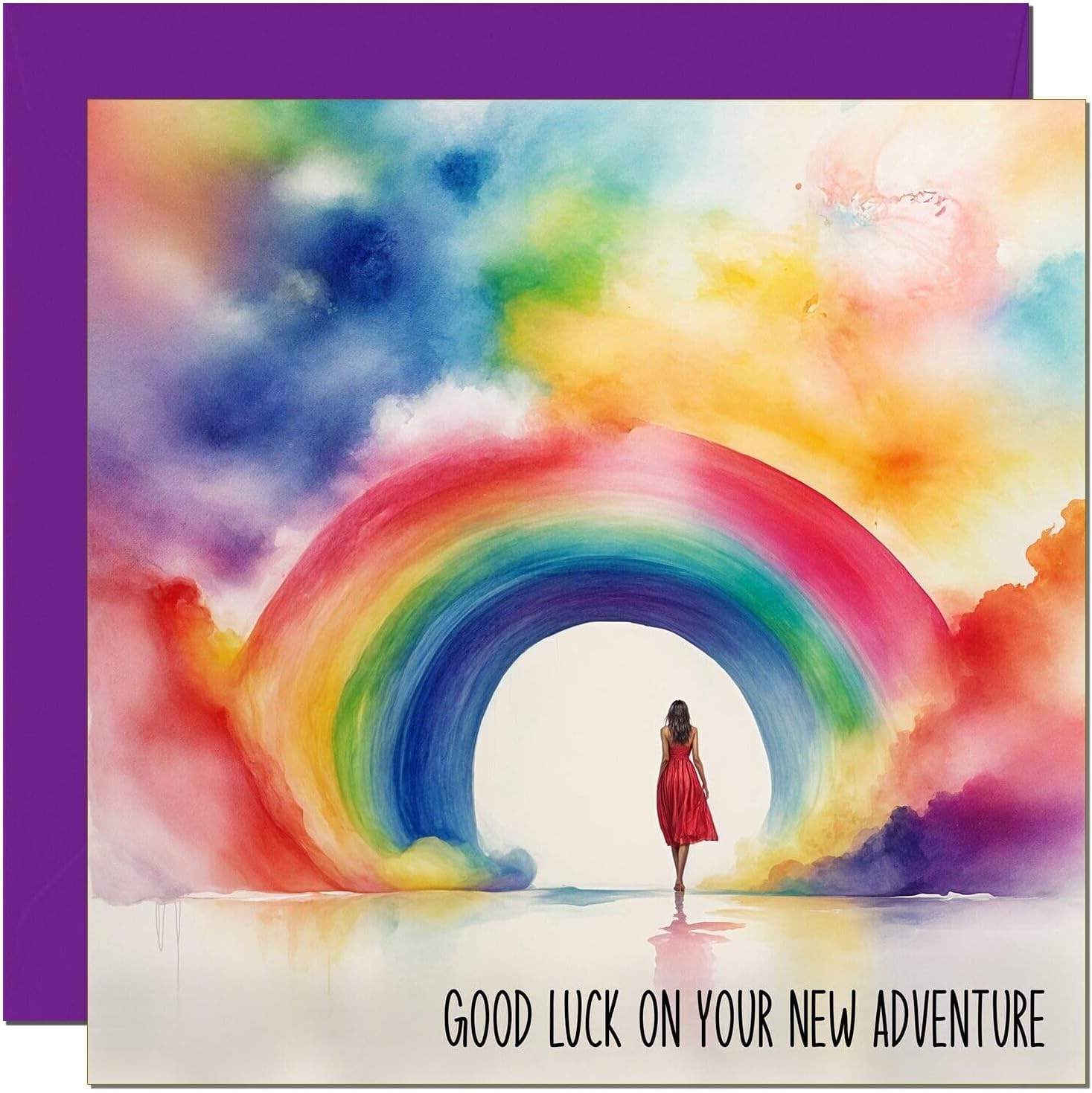 Good Luck Card - New Adventure - New Job Card, Colleague Co Worker Leaving Card, New Home Card, New Baby Card, Maternity Card 145 x 145mm