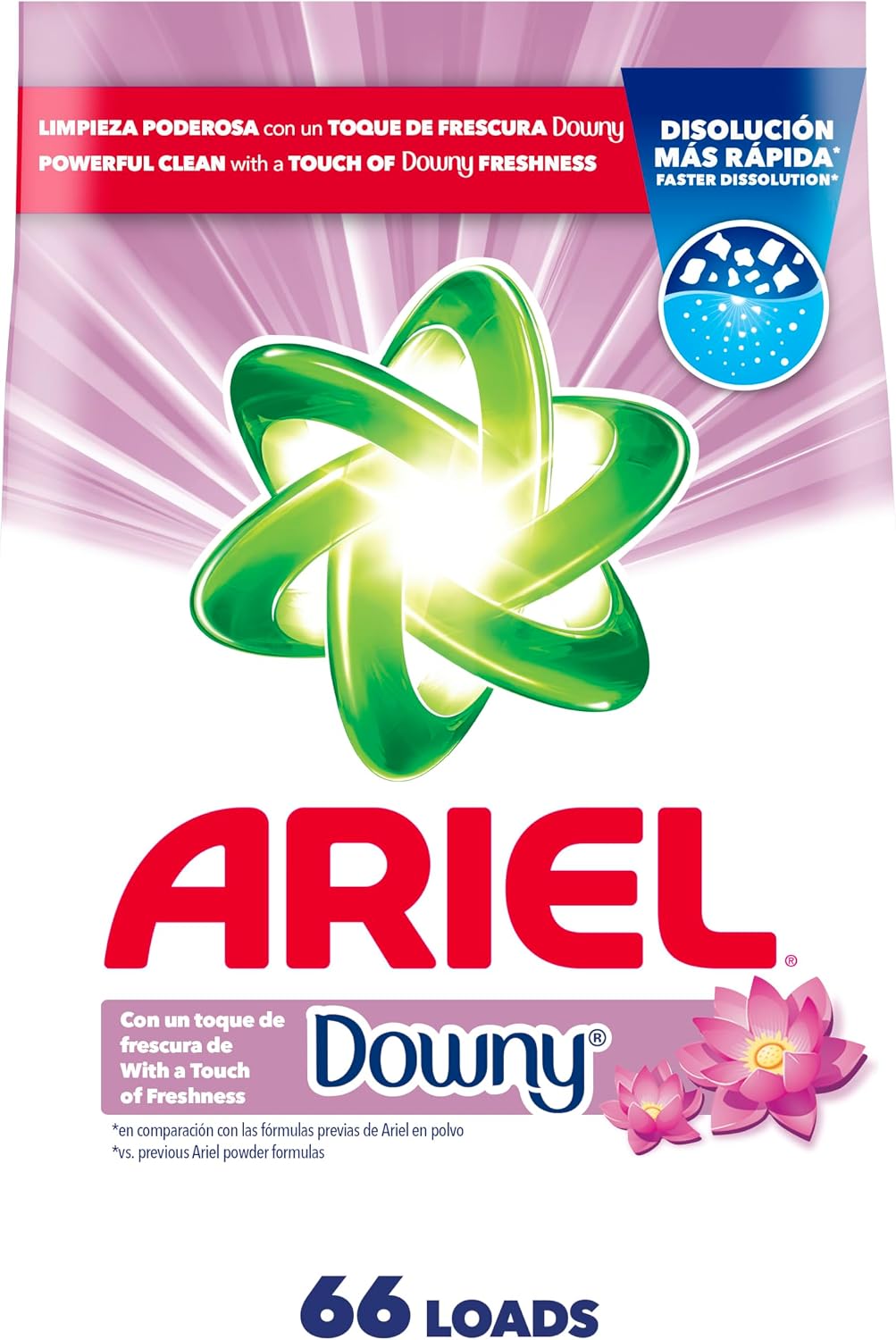 Ariel with a Touch of Downy Freshness, Powder Laundry Detergent, 105.8 ounces, 66 Loads