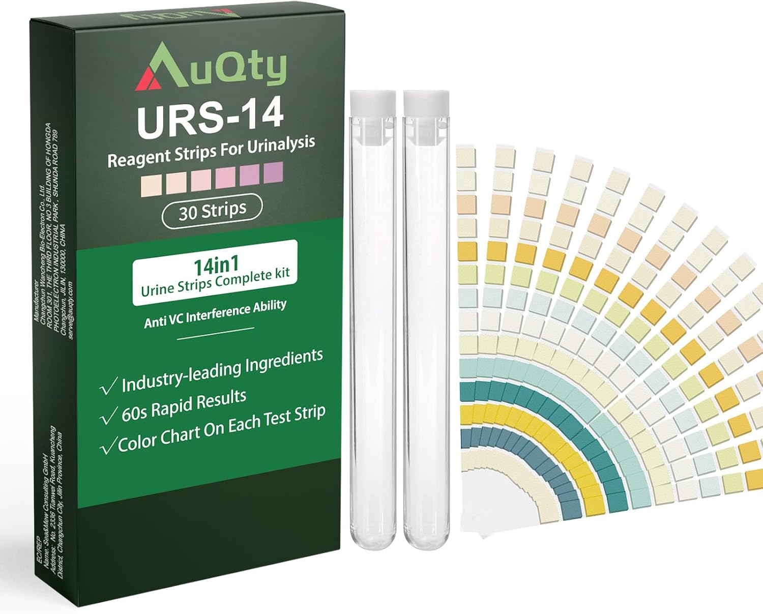Urine Test Strips 14 Parameter Urinalysis Testing Kits for Urinary Tract Infection (UTI) Testing Sticks, Nitrite, Leukocytes, 14 Parameter Urinalysis Multisticks, 30 Pcs