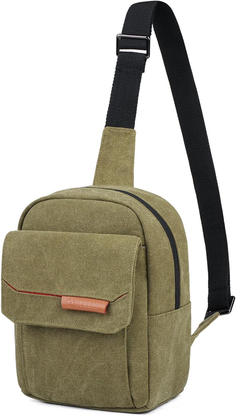 TULLIO Camera Bag Small Crossbody Camera Bag Case Purse Waterproof Canvas Shoulder Case Sling Designer for Mirrorless or DSLR SLR
