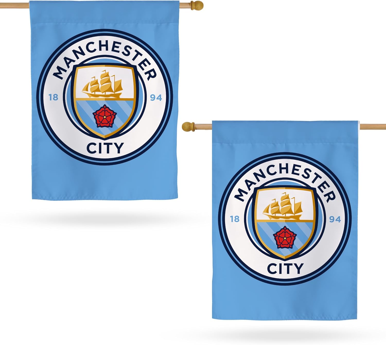 Desert Cactus Manchester City Football Soccer MCFC Banner Flag - 40 x 30 inch Double-Sided 3-Ply Banner for Indoor/Outdoor Use, Durable College Spirit Flag (House Flag A)