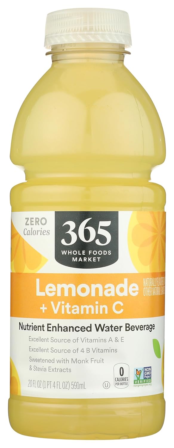 365 by Whole Foods Market, Water Nutrient Lemonade Vitamin C No Calorie, 20 Fl Oz