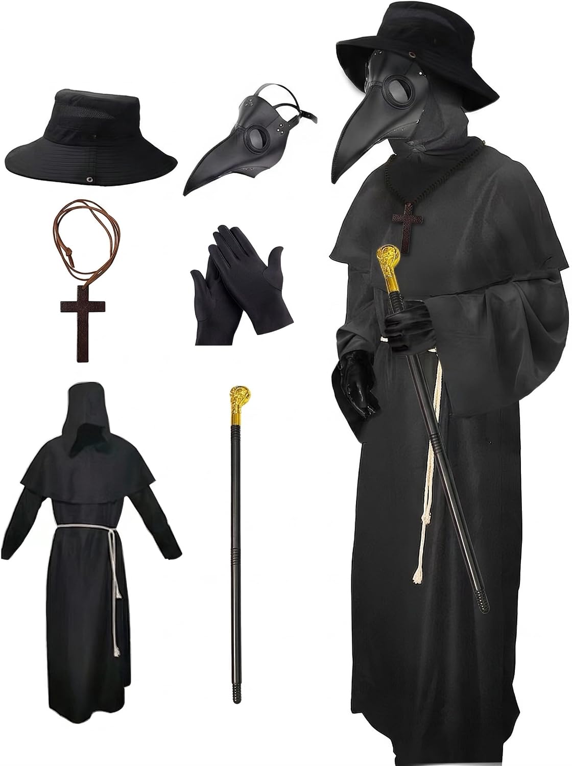 Nicexx Plague Doctor Costume Halloween Costumes for Adults Men