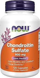 NOW Foods Supplements, Chondroitin Sulfate 600 mg (a Glycosaminoglycan), Joint Health*, 120 Capsules