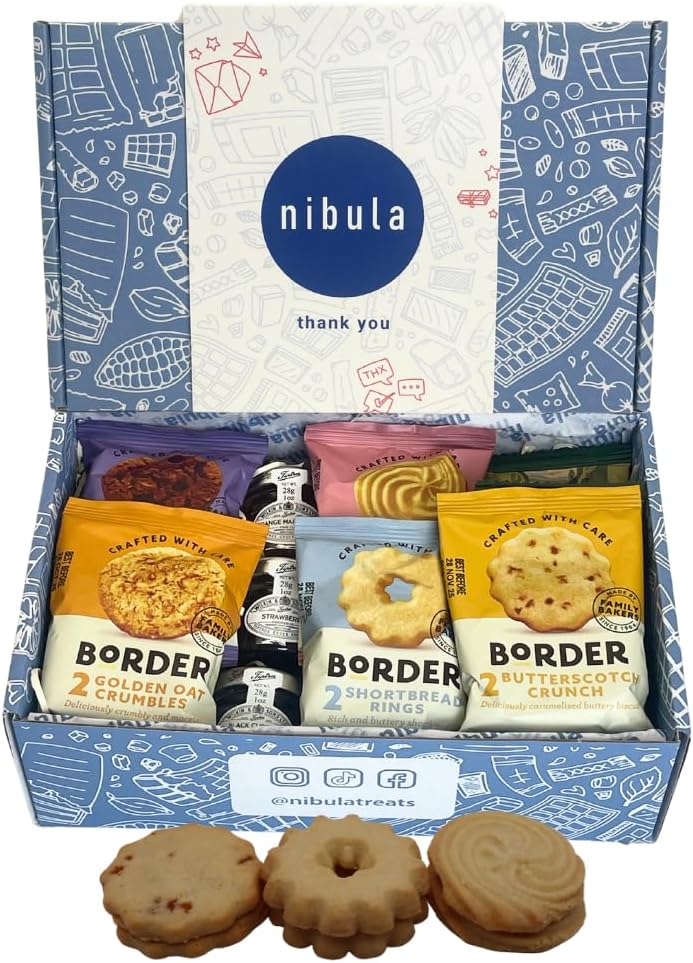 Thank You Luxury Afternoon Tea Hamper | Biscuits and Tea Hamper with Hot Chocolate, Coffee & Preserves | Hassle-Free Gifting for Every Occasion | Nibula