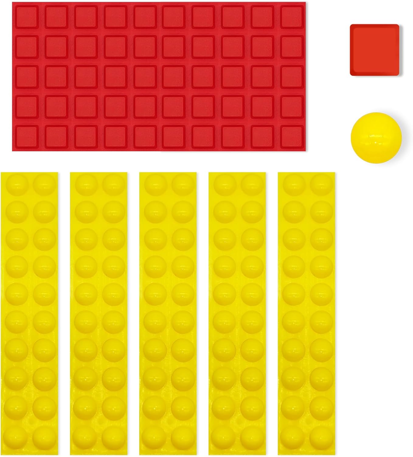 BLEWAY Bump Dots for Visually Impaired 150 Pcs Combo Pack(Yellow and Red) - Low Vision Aids Braille Stickers Raised Tactile Dots for Elderly, Blind